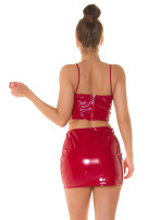 latex look set rok en top rood